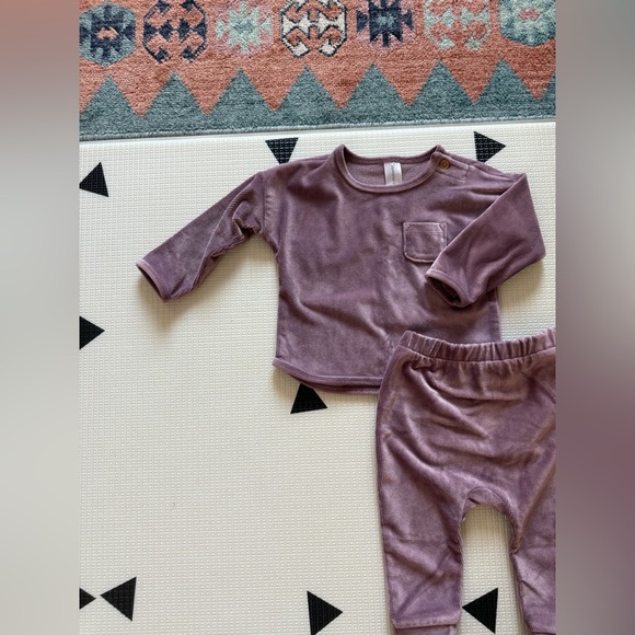 Modern Moments|Babu girl matching set,Velour long sleeve & leggings•••6-9 months - Picture 3 of 4
